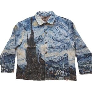 Super Massive Jacket Men’s M Starry Night Van Gogh Tapestry Woven Art Statement